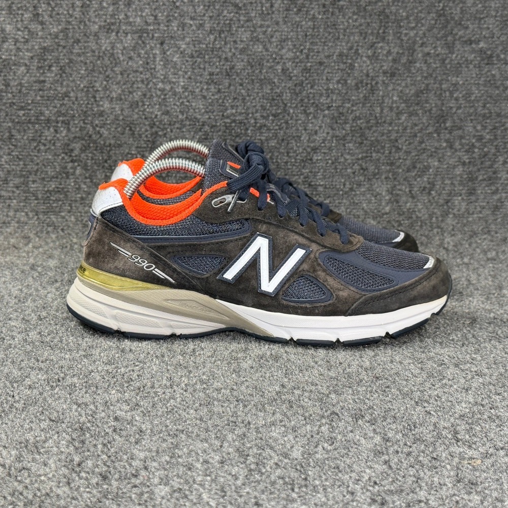 New Balance 990 v4 Retro Athletic Shoes Women's 9 Blue Suede Comfort Walking USA